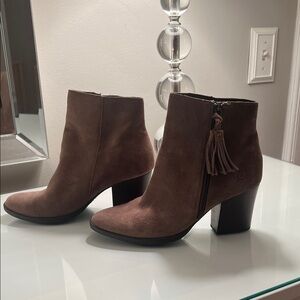 Born Brown Suede Ankle Booties